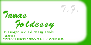 tamas foldessy business card