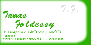 tamas foldessy business card